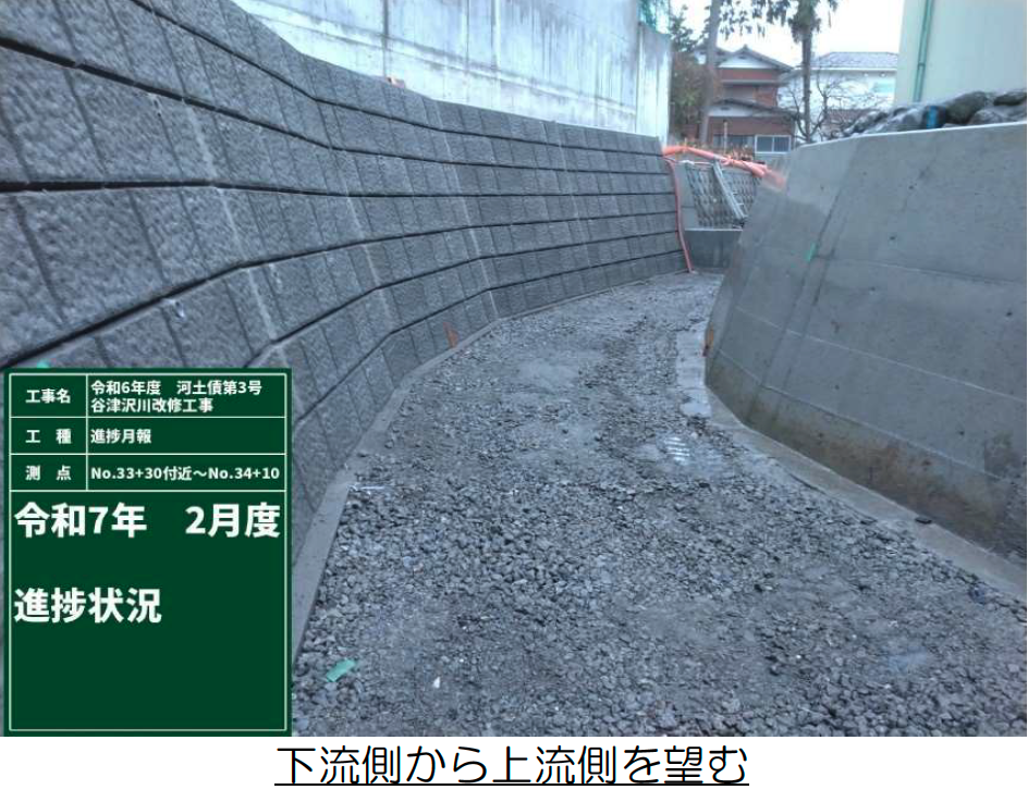 下流側から上流側を望む